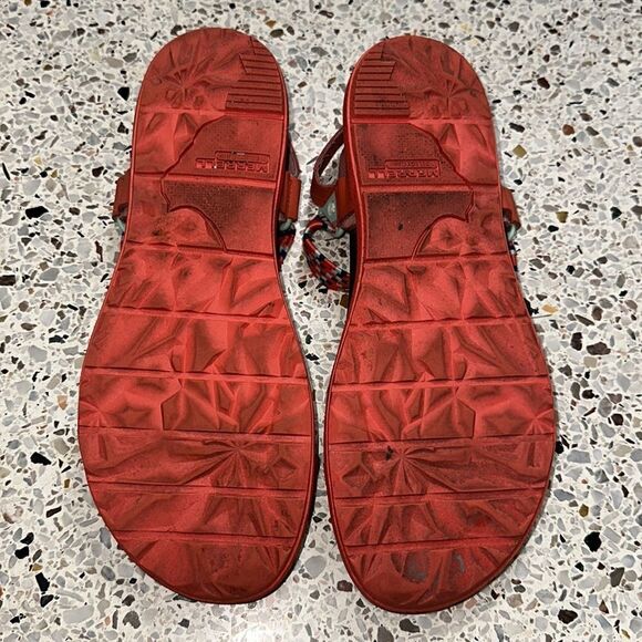 Merrell Around Town Sunvue woven sandal hot coral orange blue 10 - Picture 4 of 6